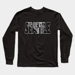 Seattle Street Map Long Sleeve T-Shirt